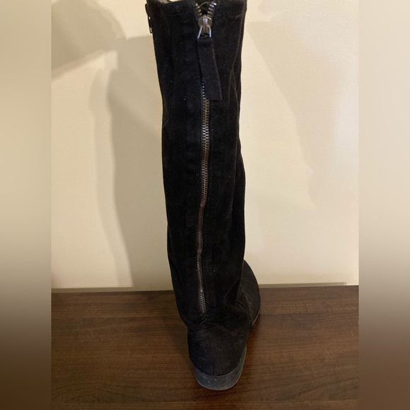 Wide-Calf Knee High Suede Boots - Picture 4 of 6